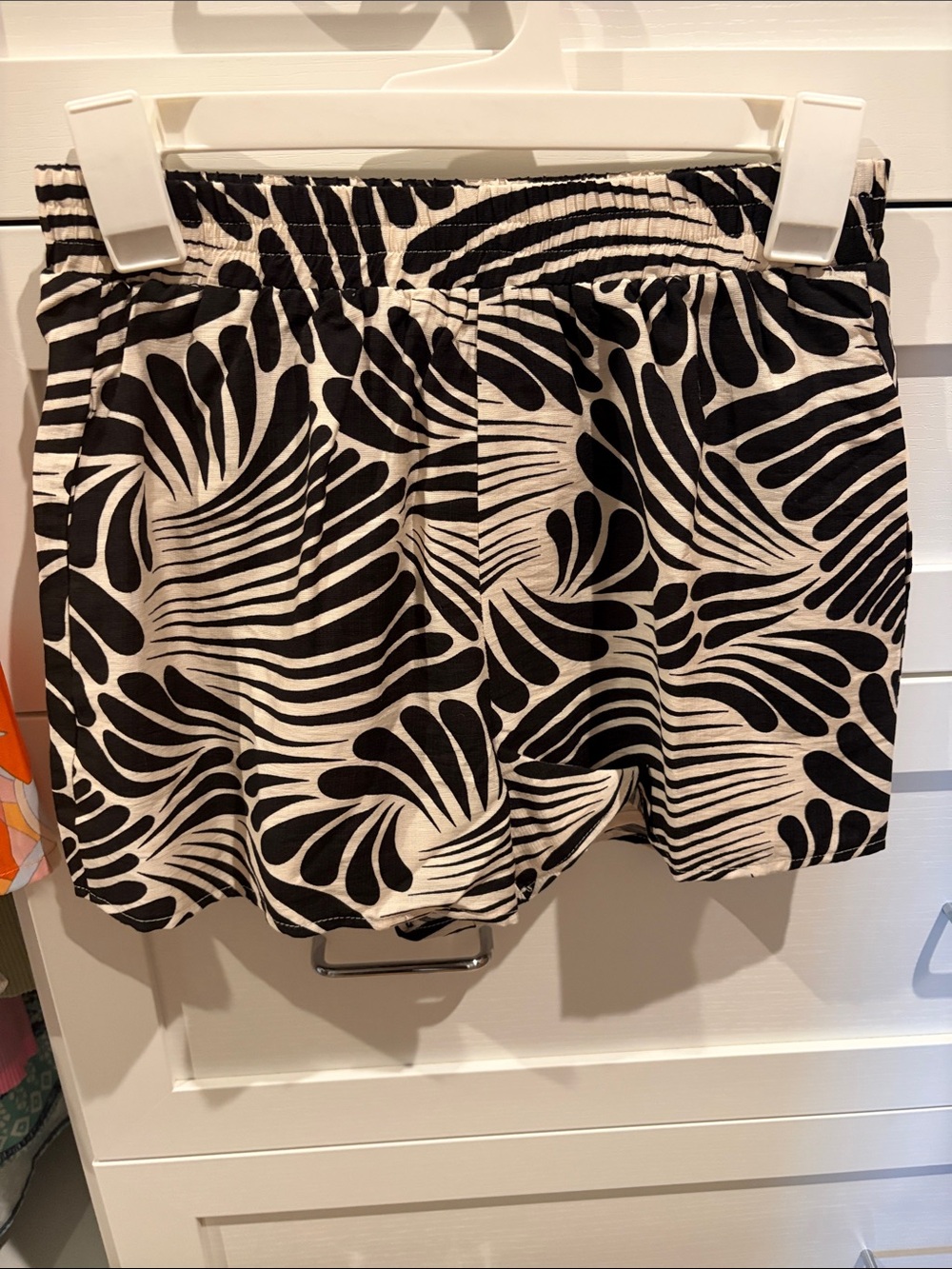 English Factory Black and White Swirl Print Shorts